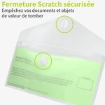 ACROPAQ 10 Pochettes Porte Documents A5 avec Scratch- 10 x Pochettes de Documents A5 - Pochette Porte Document