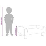 vidaXL Canapé pour enfants gris foncé 70x45x26 5 cm velours