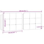 vidaXL Coussin de tête de lit Zadar cappuccino 140 cm similicuir