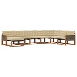 vidaXL Ensemble de canapés d'extérieur 8 Pièces Naturel et Beige
