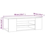 vidaXL Meuble TV avec lumières LED Chêne marron 90x39x30 cm
