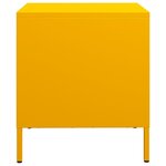 vidaXL Table de chevet jaune moutarde 35x39x43 5 cm acier