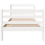 vidaXL Cadre de lit avec tête de lit sans matelas blanc 75x190 cm
