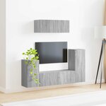 vidaXL Ensemble meuble TV 4 Pièces Gris Sonoma Bois d'ingénierie