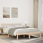 vidaXL Cadre de lit extra long sans matelas 140x210 cm bois massif pin