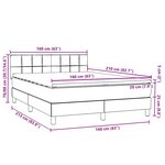 vidaXL Sommier à lattes de lit et matelas gris foncé 160x210cm velours