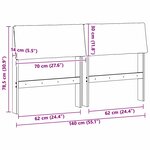 vidaXL Tête de lit capitonnée Taupe 140 cm Pin massif