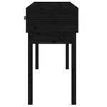 vidaXL Table console Noir 114x40x75 cm Bois massif de pin
