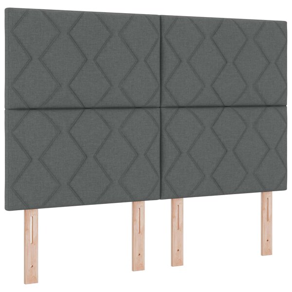 vidaXL Tête de lit LED Gris 160 cm tissu
