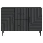 vidaXL Buffet avec tiroir Noir 89 x 34 5 x 60 cm Bois d'ingénierie