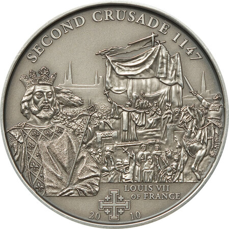 Pièce de monnaie en Argent 5 Dollars g 25 Millésime 2010 Crusades CRUSADE
