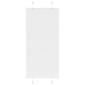 vidaXL Store plissé blanc 55x150 cm largeur du tissu 54 4 cm polyester