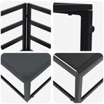 vidaXL Mobilier de jardin avec coussin 3 Pièces Noir Aluminium