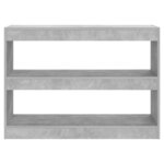 vidaXL Bibliothèque/Séparateur de pièce Gris béton 100x30x72 cm