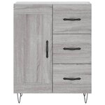 vidaXL Buffet haut Sonoma gris 69 5x34x180 cm Bois d'ingénierie