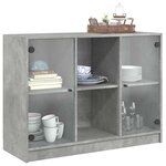 vidaXL Buffet gris béton 102x37x75 5 cm bois d'ingénierie