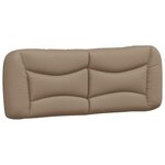 vidaXL Cadre de lit avec LED sans matelas cappuccino 140x200 cm
