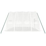 vidaXL Serre avec cadre en acier blanc 24 m² 6x4x2 85 m