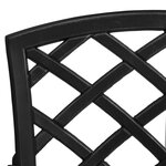 vidaXL Ensemble de bistro 3 Pièces noir aluminium coulé