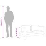 vidaXL Canapé de jardin avec coussin 140 cm Acacia solide Blanc crème