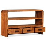 vidaXL Meuble TV Bois d'acacia solide 90 x 30 x 55 cm