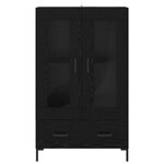 vidaXL Haut Armoire Chêne noir 69 5 x 31 x 115 cm Bois d'ingénierie