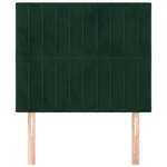 vidaXL Tête de lit Vert foncé 90x5x118/128 cm Velours