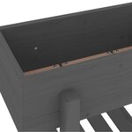 vidaXL Jardinière gris 62x30x69 cm bois massif de pin