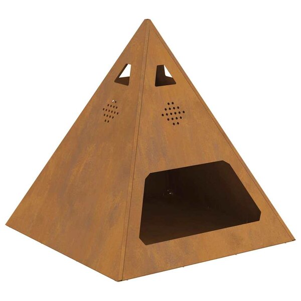 vidaXL Braise Marron 50 x 50 x 51 cm Acier résistant aux intempéries