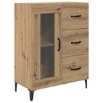 vidaXL Haut Armoire Montage mural Chêne artisanal 69 5 x 34 x 180 cm