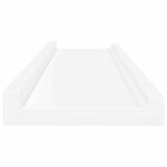 vidaXL Étagères à rebord pour cadre photo 2 Pièces Blanc 80x9x3 cm MDF