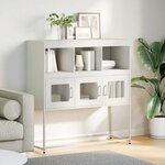 vidaXL Buffet blanc 100 5x39x107 cm acier laminé à froid