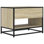 vidaXL Meuble TV chêne sonoma 61x40x46 cm bois d'ingénierie et métal