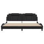 vidaXL Cadre de lit Viana sans matelas noir 200x200 cm similicuir