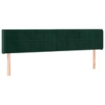 vidaXL Tête de lit avec oreilles Vert foncé 183x16x78/88 cm Velours