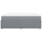 vidaXL Sommier à lattes de lit avec matelas Gris clair 160x200cm Tissu
