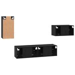 vidaXL Ensemble meuble TV 4 Pièces Chêne noir 30.5 x 30 x 60 cm