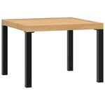 vidaXL Table basse de jardin noir 55x55x39 5 cm acier enduit de poudre
