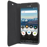Etui folio noir avec coque magnétique pour Doro 8035