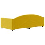 vidaXL Lit de jour avec gigogne et tiroirs jaune 90x200 cm velours