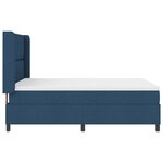 Lit Box Spring vidaXL avec Matelas Bleu 160x200 cm Tissu