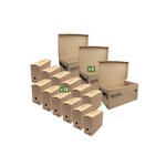 Pack and Move - Lot de 12 boites archives Taille XL - 54 x 36 x 28 cm - Caisse de stockage incluse