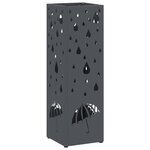 vidaXL Porte-parapluie Anthracite 15 5 x 15 5 x 49 cm Métal