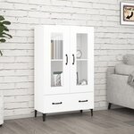 vidaXL Buffet haut Blanc 70x31x115 cm Bois d'ingénierie