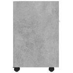 vidaXL Armoire latérale et roues Gris béton 33x38x60cm Bois ingénierie