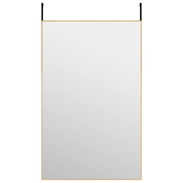 vidaXL Miroir de porte Doré 50x80 cm Verre et aluminium
