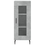 vidaXL Buffet Gris béton 34 5x34x90 cm Bois d'ingénierie