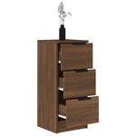 vidaXL Buffets 2 Pièces chêne marron 30x30x70 cm Bois d'ingénierie