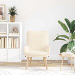 vidaXL fauteuil Crème 63 x 67 x 94 cm tissu