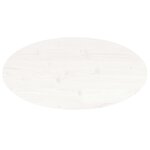 vidaXL Dessus de table blanc 70x35x2 5 cm bois de pin massif ovale